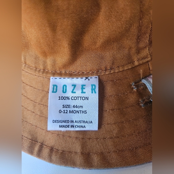 Dozer -Baby Boy Bucket Hat 0-12 Months Colorful Pattern 100% Cotton Reversible - Picture 9 of 9